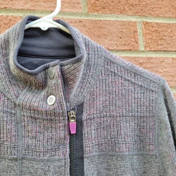 Title Nine Gray Swacket Wool Blend Sweater Jacket Medium - Picture 3 of 9